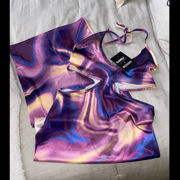 Carli Bybel x Missguided midi cutout slinky dress - Picture 5 of 6